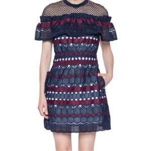 Self-Portrait Hudson Guipure short dress